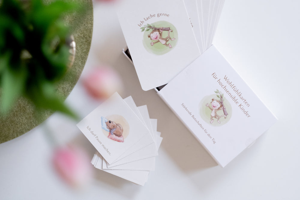 Bundle: Wohlfühlkarten für hochsensible Kinder + Mutmachsticker