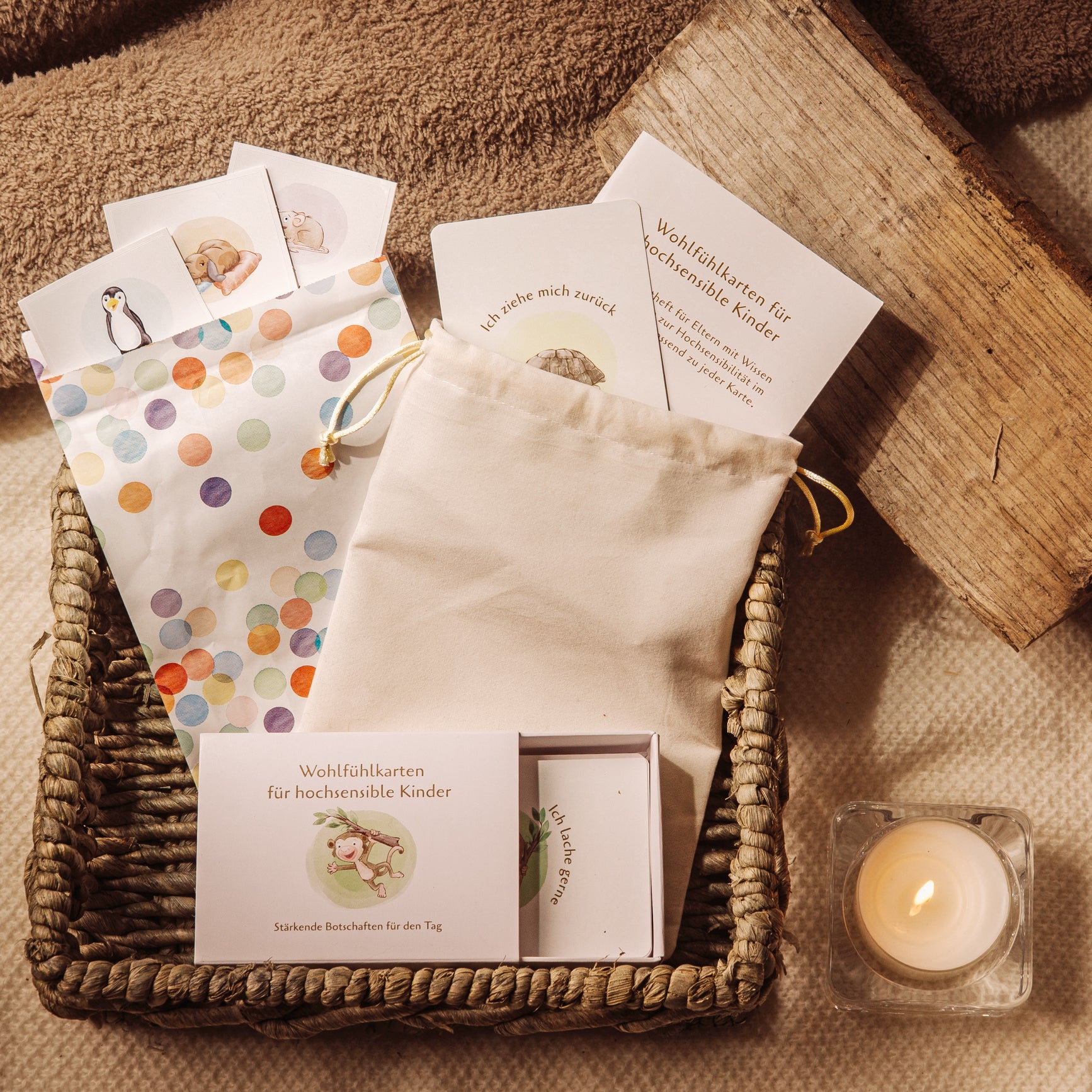 Bundle: Wohlfühlkarten für hochsensible Kinder + Mutmachsticker